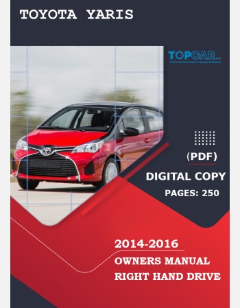 toyota yaris 90 series 2014 2015 & 2016 owners manual